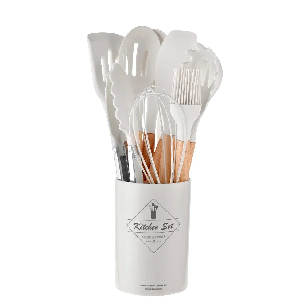 Conjunto de utensílios de cozinha antiaderentes