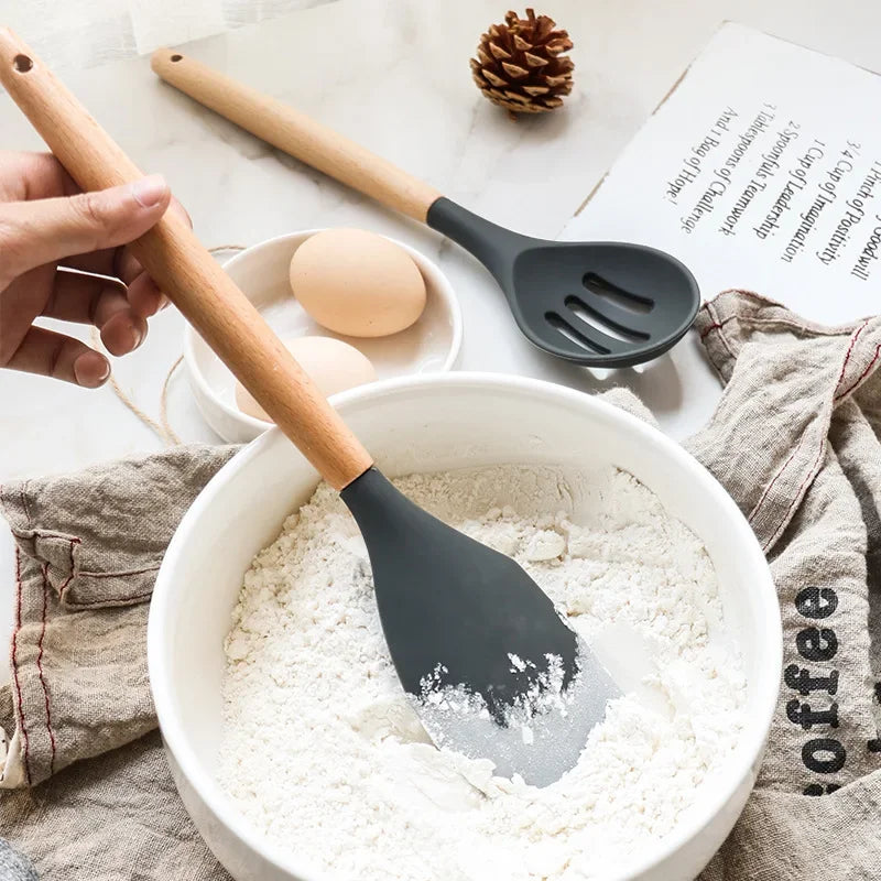 Conjunto de utensílios de cozinha antiaderentes