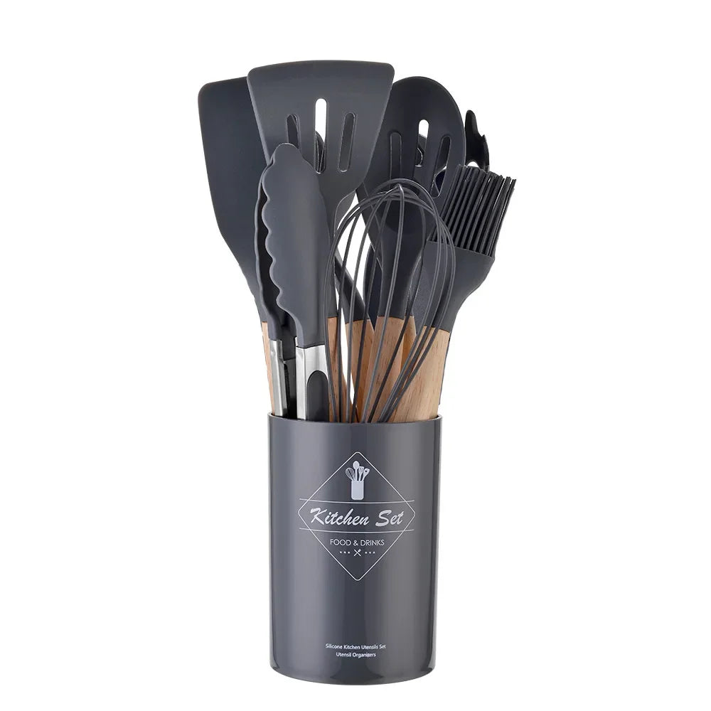 Conjunto de utensílios de cozinha antiaderentes